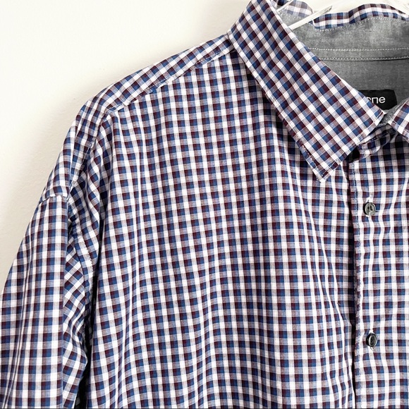 LIZ CLAIBORNE men's plaid button down shirt - Picture 3 of 9